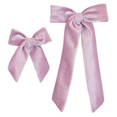 Velvet - Lilac Bow Sash Clip