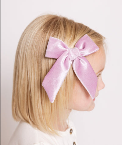 Velvet - Lilac Bow Sash Clip