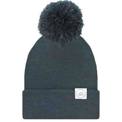 Beanie with Pom - Navy