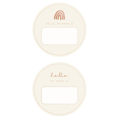 Blank Name Tags - Rose Gold Foil (2 pack)