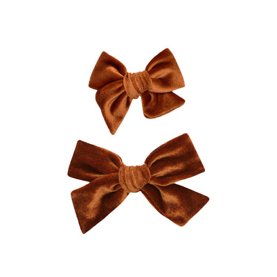 Velvet - Rust Bow Clip