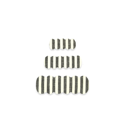 Leather - Stone Stripe Scallop Snap Clip