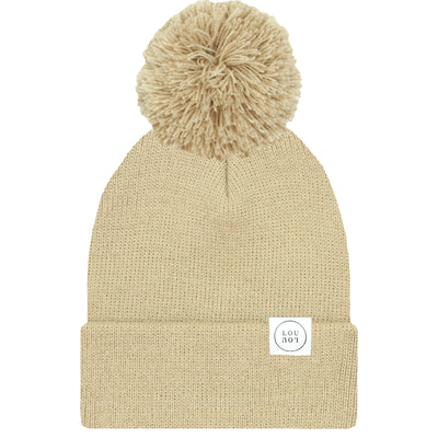 Beanie with Pom - Tan