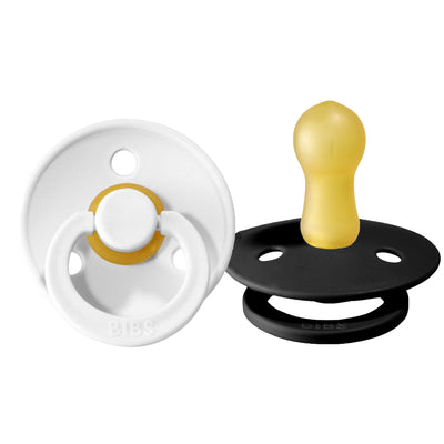 Bibs Pacifier 2 Pack: White + Black